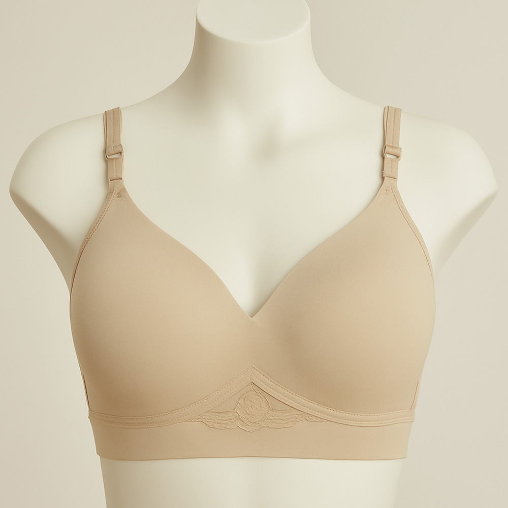 Seamless Nude Bra Wireless Smoothing Comfort Lift Everyday Lounge Plus 2X